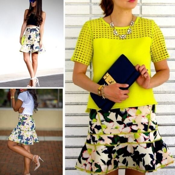 J. Crew Surf cove floral scuba skirt